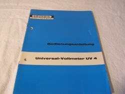 Grundig Universal - Voltmeter UV 4 Bedienungsanleitung