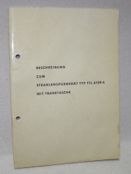 Beschreibung zum Strahlenspürgerät Typ TTL 6109A neuwertig