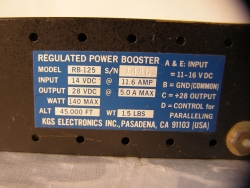 Regulated Power Booster Model RB-125 28V 5A