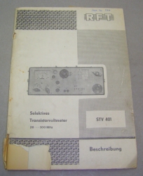 RFT Beschreibung Selektives Transistorvoltmeter 26-300MHz