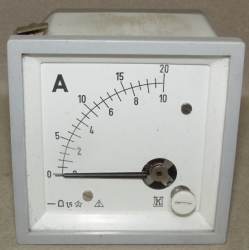 Amperemeter Analog-Einbaumessgerät Anzeigebereich 0-10A / 0-5A