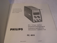 Philips PE 4818 Gleichspannungs-Speisegerät Gerätebeschreibung