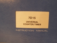 Tektronix 7D15 Universal Counter/Timer Instruction Manual