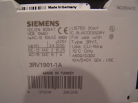 Siemens SIRIUS Leistungsschalter 3RV1021-1FA10 Max 690 V 50/60 Hz 3,5...5A