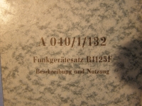 NVA Vorschrift Funkgerätesatz R1125F Instandsetzungsvorschrift