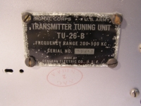 Abstimmsatz AS-26-B zu Sender S-191 Frequenzbereich 200...500 KHz (G.Nr 6)