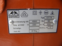 Post Dominit Typ ETTK Trenntransformator 220 -220V 1000VA