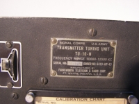 US Army Signal Corps Transmitter Tuning Unit TU-10-N Frequency 10000-12500KC