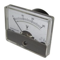 Monacor-Drehspul-Einbaumessinstrument 0-30V. Klasse 2.0