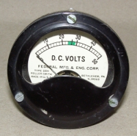 Federal MFG. & Corp D.C.Volt Anzeige 0-50 Volt
