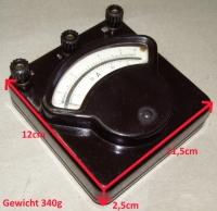 Antikes Amperemeter Analog-Einbaumessgerät Anzeigebereich 0 - 6A